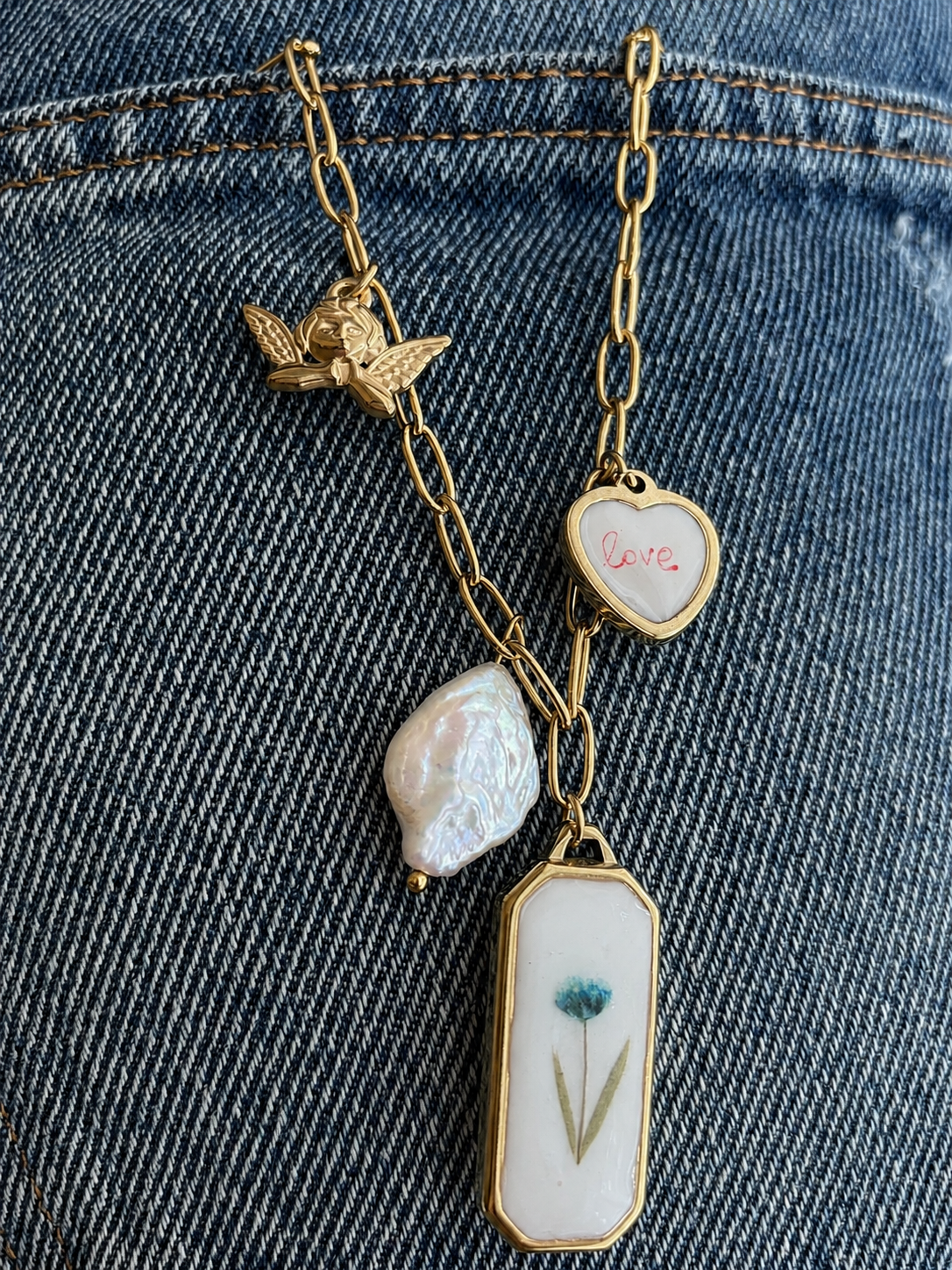 Collier Galatée Bleu