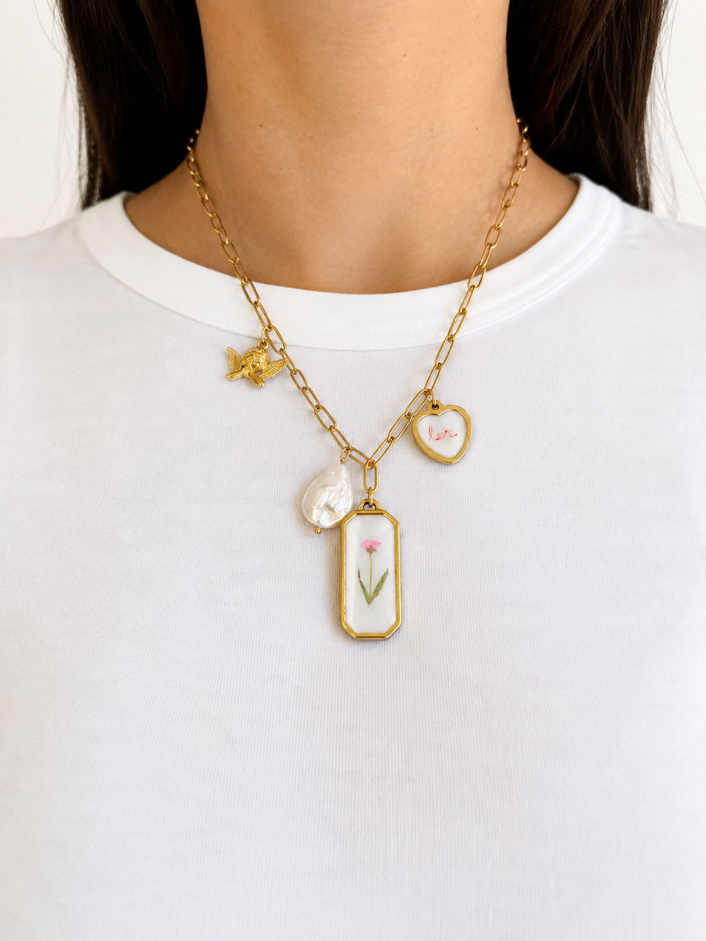 Collier Galatée Rose