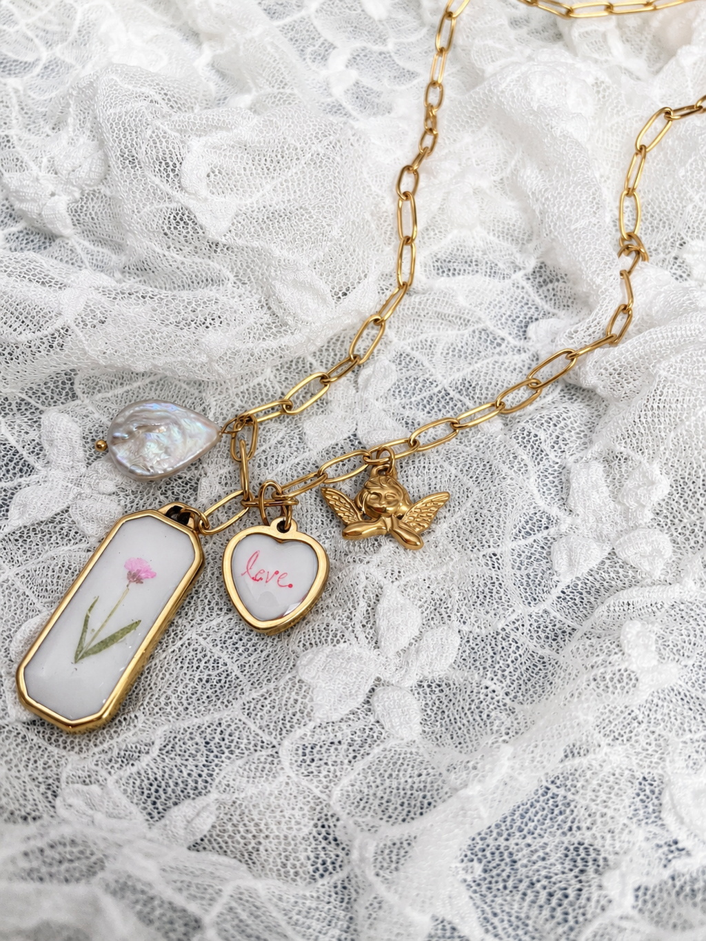 Collier Galatée Rose